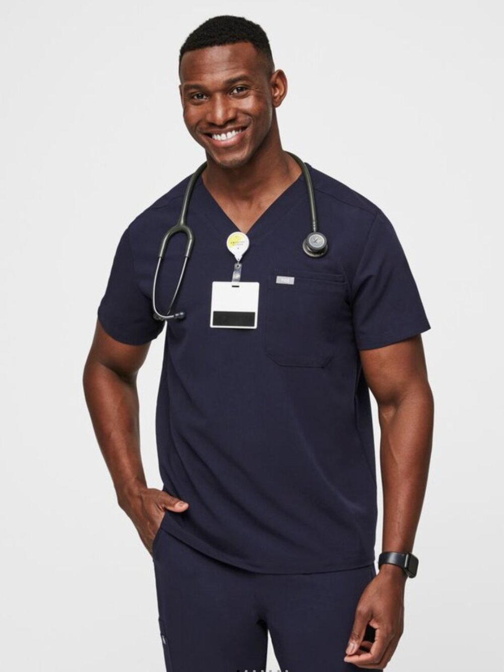 Figs FIONx Leon Mens' Three-Pocket Scrub Top™ Navy size XL M21SW1051 PO 2017